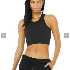NWT Alo Yoga Seamless Delight High Neck Bra - XL Black